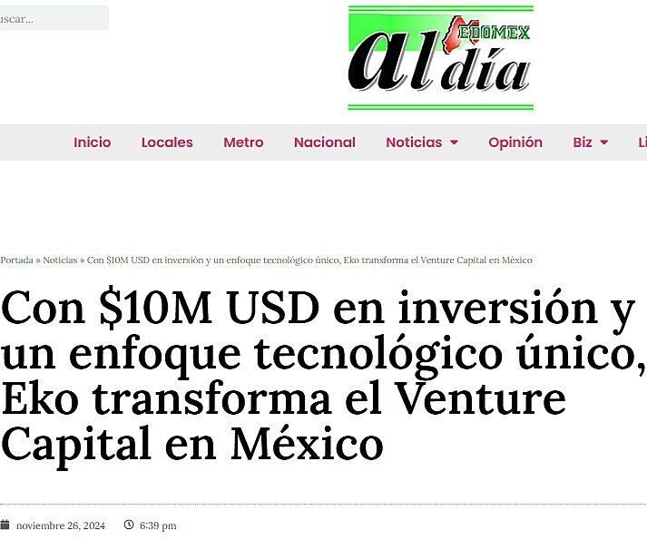 Con $10M USD en inversin y un enfoque tecnolgico nico, Eko transforma el Venture Capital en Mxico